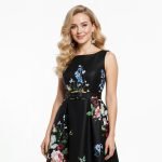 Black Floral Midi Dress - Image 4