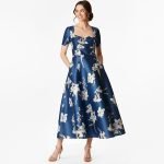 Navy Floral Maxi Dress - Image 2