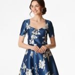 Navy Floral Maxi Dress - Image 3