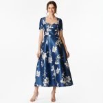 Navy Floral Maxi Dress - Image 4