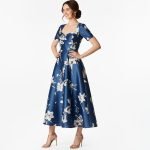 Navy Floral Maxi Dress - Image 5