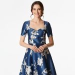 Navy Floral Maxi Dress - Image 7