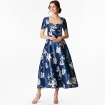 Navy Floral Maxi Dress