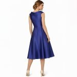 Royal Blue Satin Midi Dress - Image 6