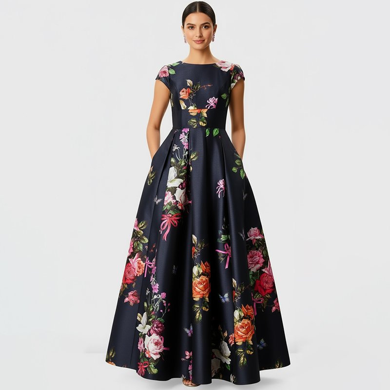 PicjamDownload-2025-09-18T230813.188 Black Floral Print Evening Maxi Dress - Image 1