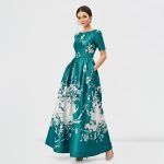 Green Floral Belted Maxi Dress - Image 2