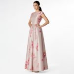 Blush Pink Floral Satin Maxi Dress - Image 6