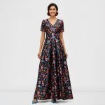 Black Multicolor Floral Maxi Dress