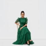 Elegant Ruffle Sleeve Maxi Dress - Image 3