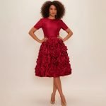 The Floral Appliqué Midi Dress - Image 3