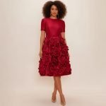 The Floral Appliqué Midi Dress - Image 5