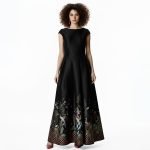 Floral Embroidered Evening Gown - Image 4