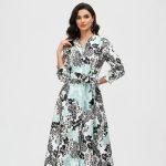 Black & Mint Floral Maxi Dress - Image 4