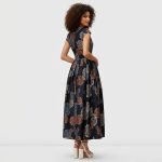 Brocade Cap Sleeve Maxi Dress - Image 3