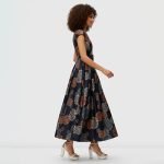 Brocade Cap Sleeve Maxi Dress - Image 4