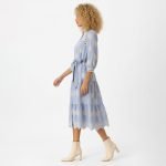 Sky Blue Embroidered Midi Dress - Image 3