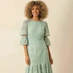 Mint Lace Tiered Midi Dress - Image 5