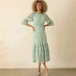Mint Lace Tiered Midi Dress - Image 6