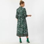 Paisley Shirt Collar Midi Dress - Image 6