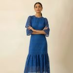 Lace Flounce Sleeve Midi Dress - Image 3