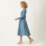 Long Sleeve Denim Midi Dress - Image 5