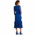 Blue Lace Midi Dress - Image 7