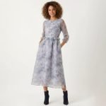 Pastel Blue Print Midi Dress - Image 2