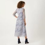 Pastel Blue Print Midi Dress - Image 6