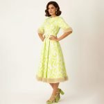 Faux Fur Trim Midi Dress - Image 3