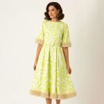 Faux Fur Trim Midi Dress - Image 5