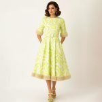 Faux Fur Trim Midi Dress - Image 2