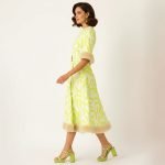 Faux Fur Trim Midi Dress - Image 6