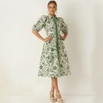 Floral Button Down Midi Dress - Image 4