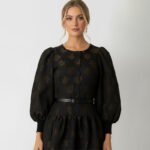 Floral Jacquard Belted Midi Dress - Image 6