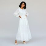 White Embroidered Maxi Dress - Image 3