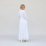 White Lace Long Sleeve Maxi Dress - Image 7