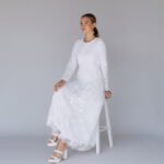 Malia White Embroidered Maxi Dress - Image 3