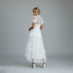White Ruffle Layered Tulle Dress - Image 5