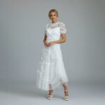 White Ruffle Layered Tulle Dress - Image 3