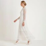 Bela Layered Lace White Maxi Dress - Image 6