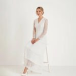 Bela Layered Lace White Maxi Dress - Image 7