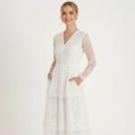 Bela Layered Lace White Maxi Dress - Image 10