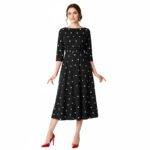 A-line Belted Midi Dress