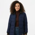 Star Embroidered Longline Puffer Coat - Image 6