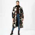 Geometric Print Longline Puffer Coat - Image 2