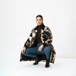 Geometric Print Longline Puffer Coat - Image 4