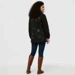 Black Quilted Floral Jacket - Image 6