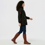 Black Quilted Floral Jacket - Image 5