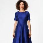 Royal Blue Satin Evening Dress - Image 6