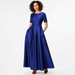Royal Blue Satin Evening Dress